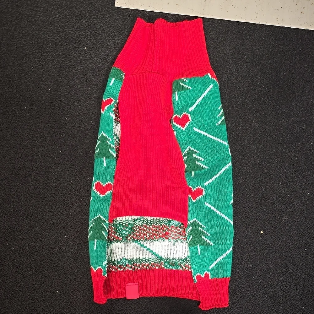Red and Green Dog Sweater